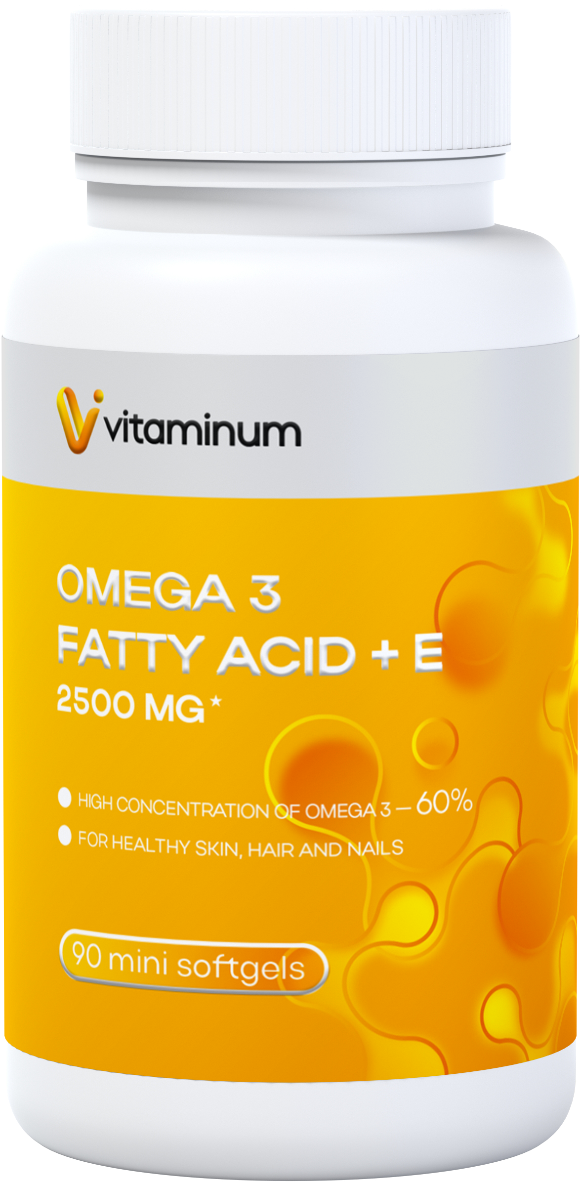  Vitaminum ОМЕГА 3 60% + витамин Е (2500 MG*) 90 капсул 700 мг  в Магнитогорске