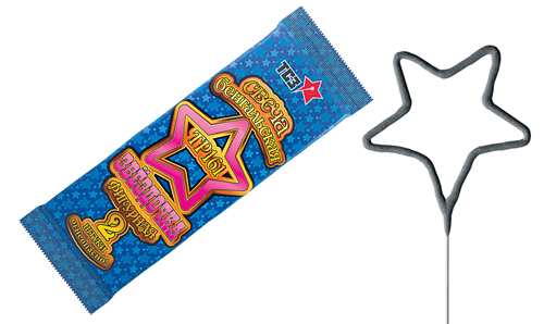  Бенгальские свечи фигурные 2 шт "Звездочка"  в Магнитогорске